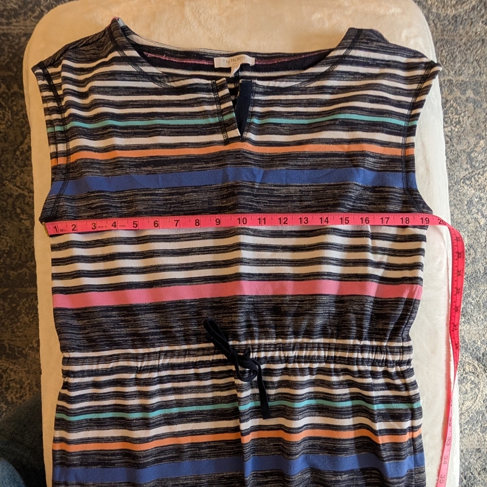 Talbots Striped Mini Dress - Blue, Pink, Orange, Black